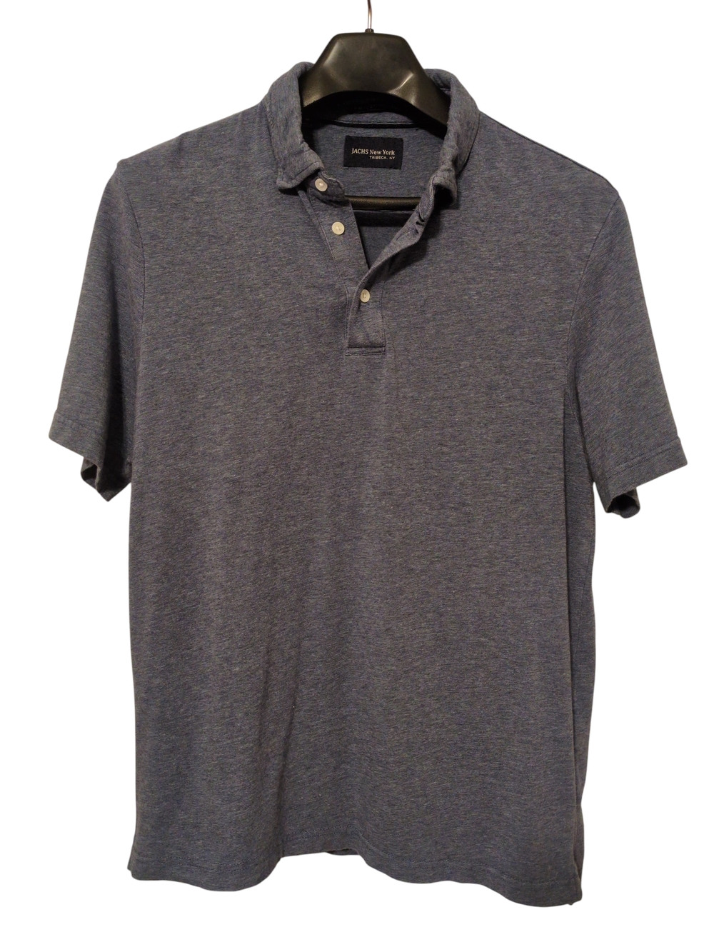 JACHS New York Pima Cotton Blend Blue Polo Shirt Men's Short Sleeve Size M